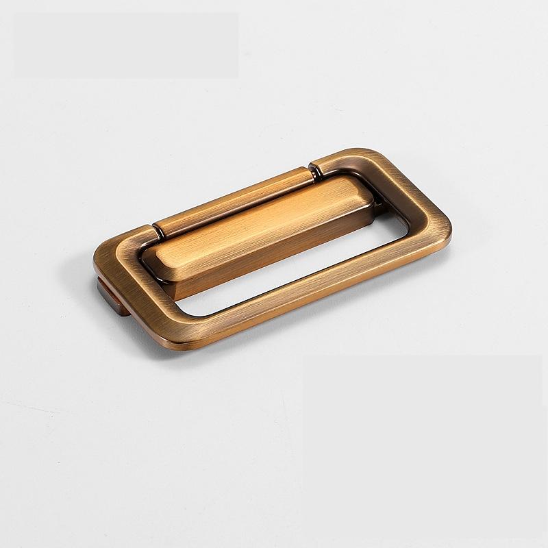 Square Recessed Flip Metal Drawer Pull Handles Modern Minimalist Flush Cabinet Hardware Black Silver Gold Kitchen Closet Dressers High-End