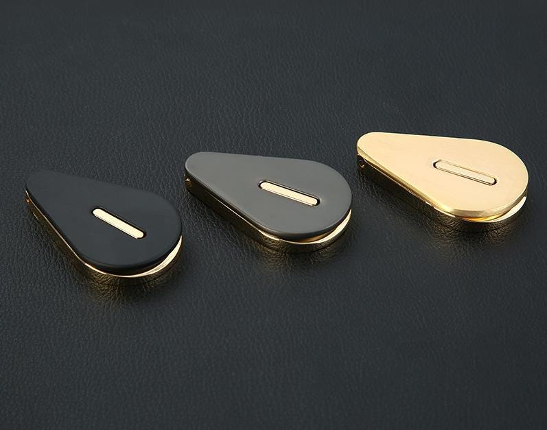 Alloy Floral Flush Cabinet Pulls - Black Finish Furniture Hardware - #2 Black+Gold / 1pc