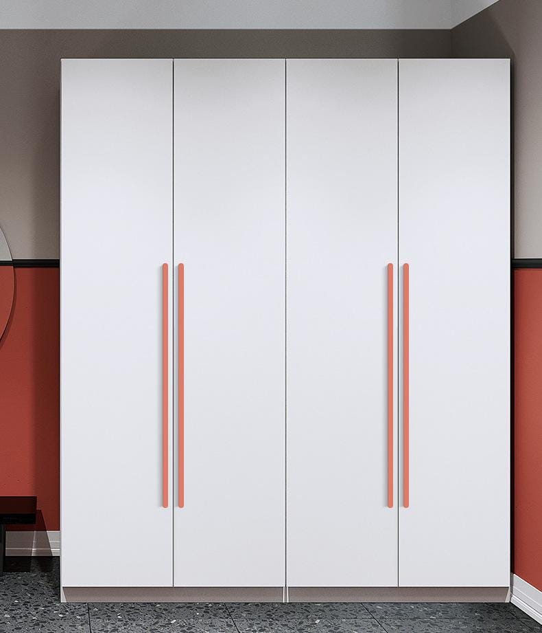 Minimalist Long Profile Metal Cabinet Handles Modern Flush Drawer Pulls Olive Beige Grey White Black Gold Scandinavian Furniture Design