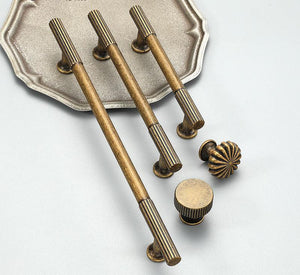 Alloy Art Deco Cabinet Pulls & Knobs - Antique Bronze Finish - #1 / 1pc