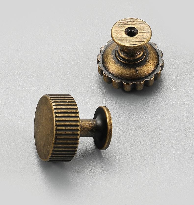 Antique Bronze Art Deco Metal Cabinet Pulls Knobs Vintage Retro Drawer Handles Industrial Chic Furniture Hardware Closet Drawer Cupboard