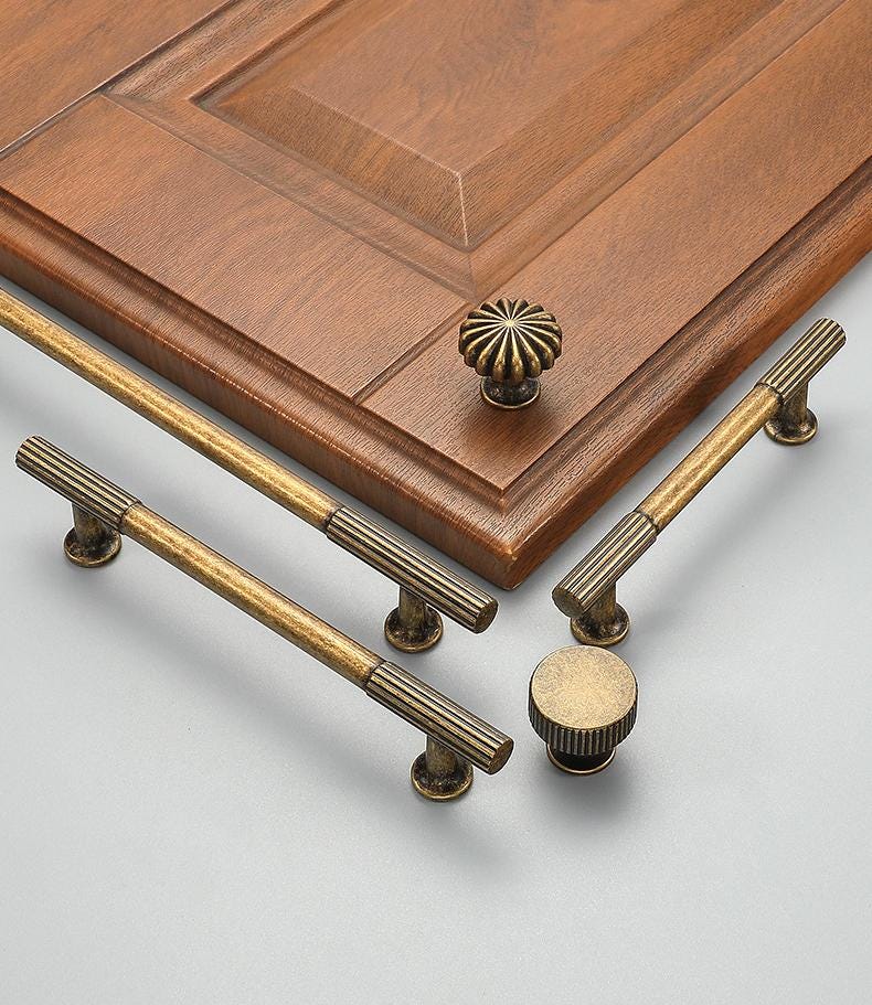 Alloy Art Deco Cabinet Pulls & Knobs - Antique Bronze Finish - view 9