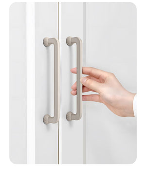 Alloy Geometric Cabinet Pulls & Knobs - White Finish for Cabinets - #2 Cream / 1pc
