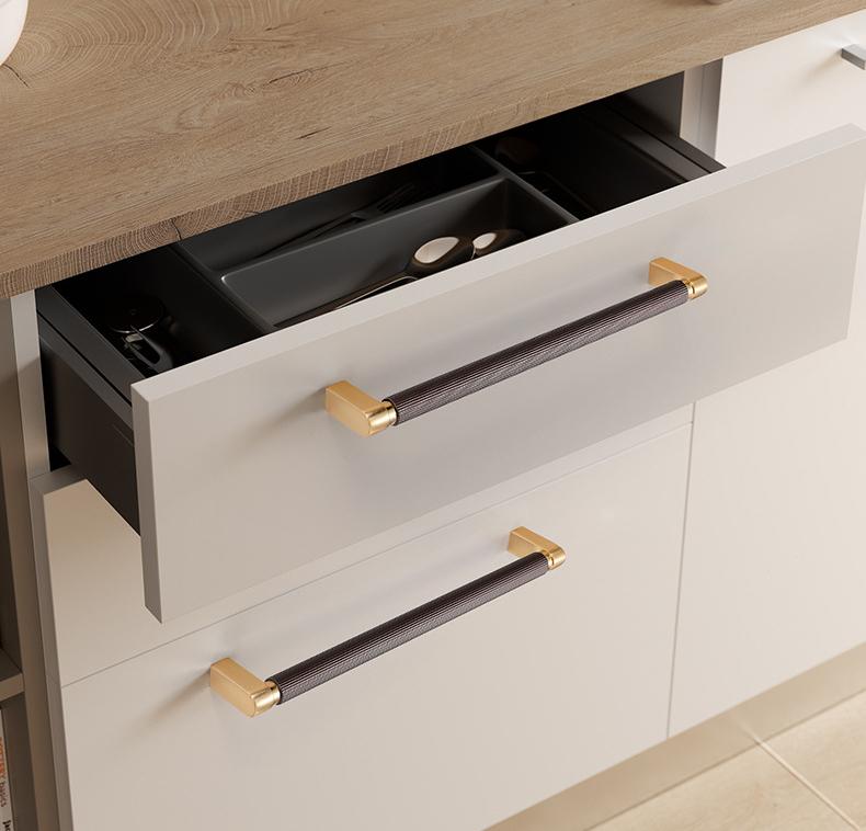 Modern Minimalist Metal Cabinet Handles Scandinavian Wood Metal Drawer Pulls Gold Silver Brown Closet Dresser Kitchen Furniture Hardware