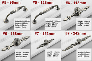 Alloy Art Deco Cabinet Pulls & Knobs - Bronze Finish for Cabinets - #3 / 1pc