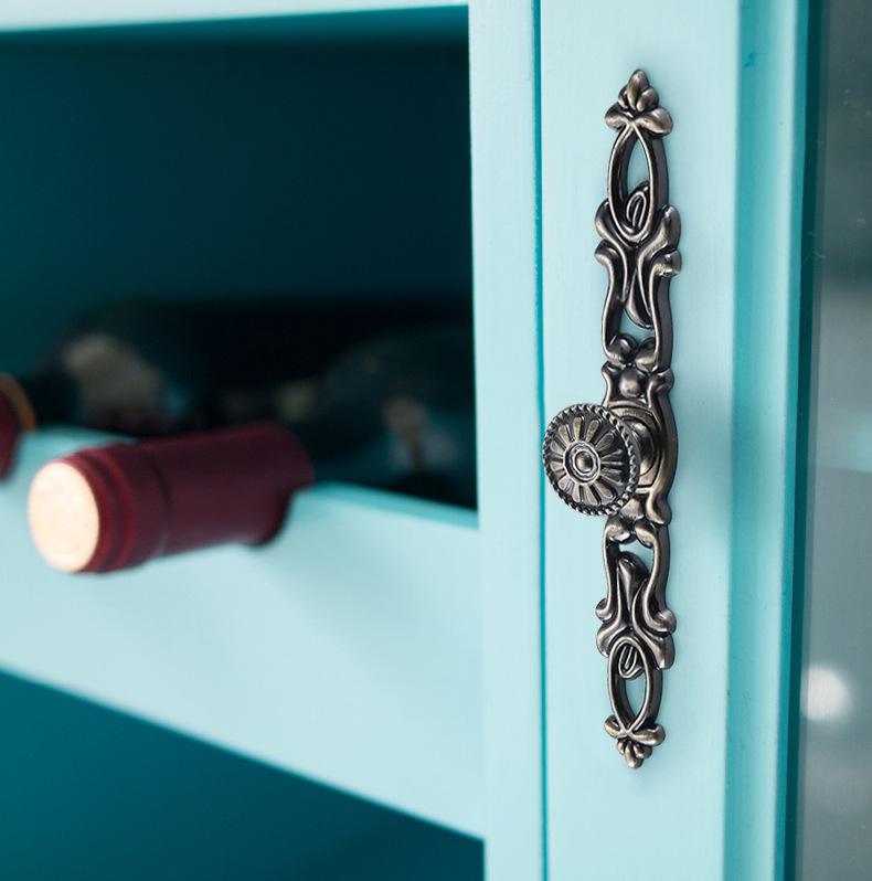 Vintage Bronze Metal Cabinet Handles Classic Art Deco Drawer Pulls Knobs Furniture Hardware Decorative Closet Dresser Door Handles