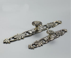 Alloy Art Deco Cabinet Pulls & Knobs - Bronze Finish for Cabinets - #6 - 168mm / 1pc