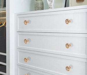 Alloy Floral Cabinet Pulls & Knobs - Black Finish for Wardrobes - #6 / 1pc