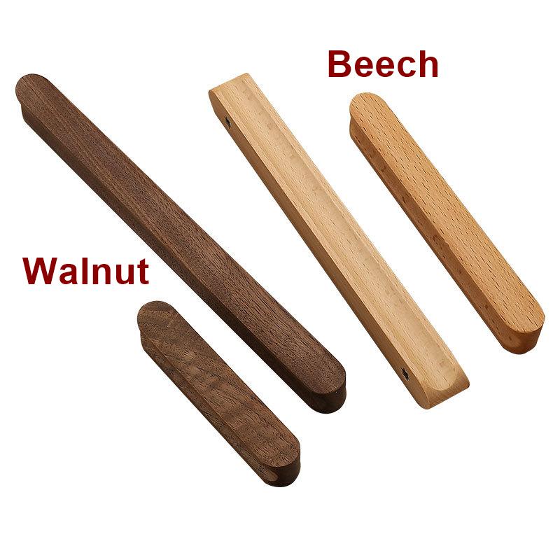 Wood Cabinet Pulls & Knobs - Rustic Hardware Decorative Hardware - Beech 160mm / 1pc