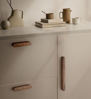 Wood Cabinet Pulls & Knobs - Rustic Hardware Decorative Hardware - Walnut 128mm / 1pc