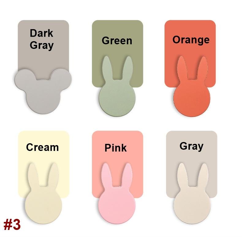 Colorful Scandinavian Kids Room Animal Metal Drawer Pulls Cute Pastel Bunny Butterfly Handles Nursery Furniture Cabinets Dressers Closets