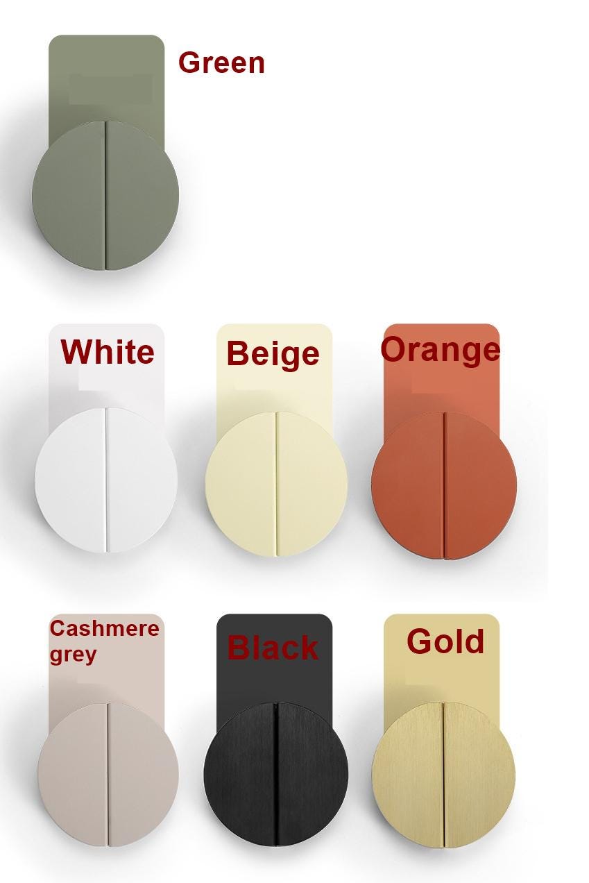 Semi-Circle Metal Cabinet Handles Modern Matte Drawer Pulls in Pastel Neutral Colors Minimalist Furniture Knobs Kitchen Wardrobes Dressers