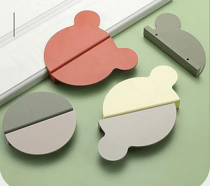 Alloy Minimalist Cabinet Pulls & Knobs - White Finish for Cabinets - #1 Orange left / 1pc