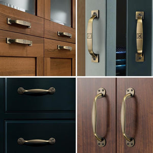 Alloy Vintage Cabinet Pulls & Knobs - Bronze Finish for Wardrobes - #2 - 119mm / 1pc
