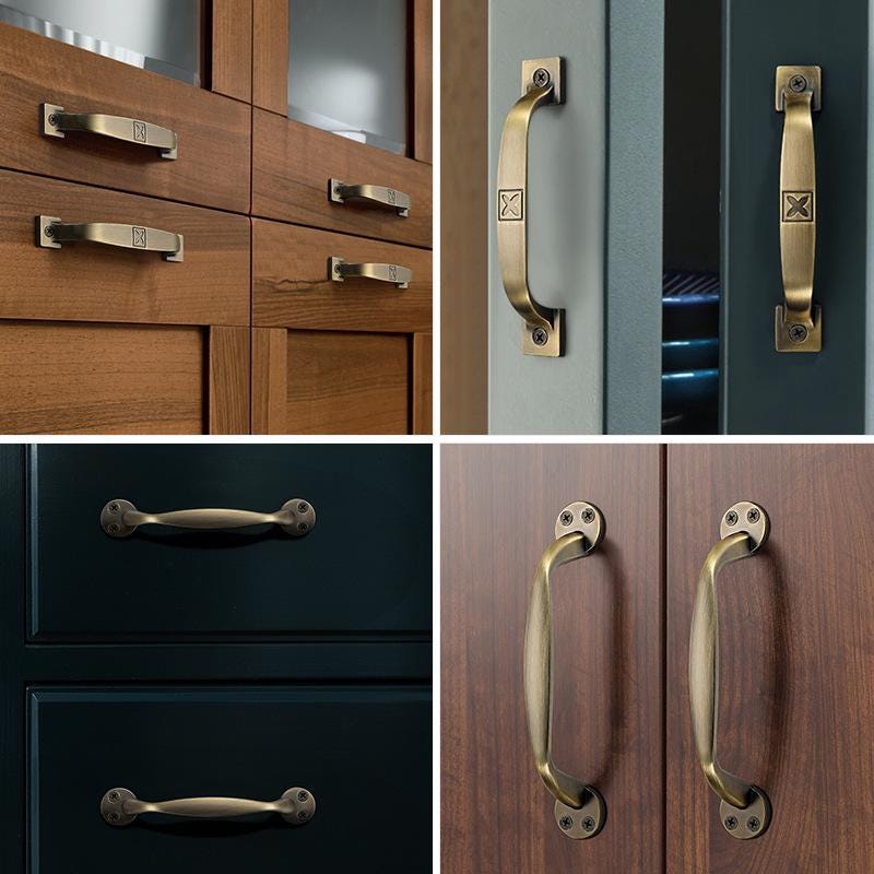 Alloy Vintage Cabinet Pulls & Knobs - Bronze Finish for Wardrobes - #2 - 119mm / 1pc