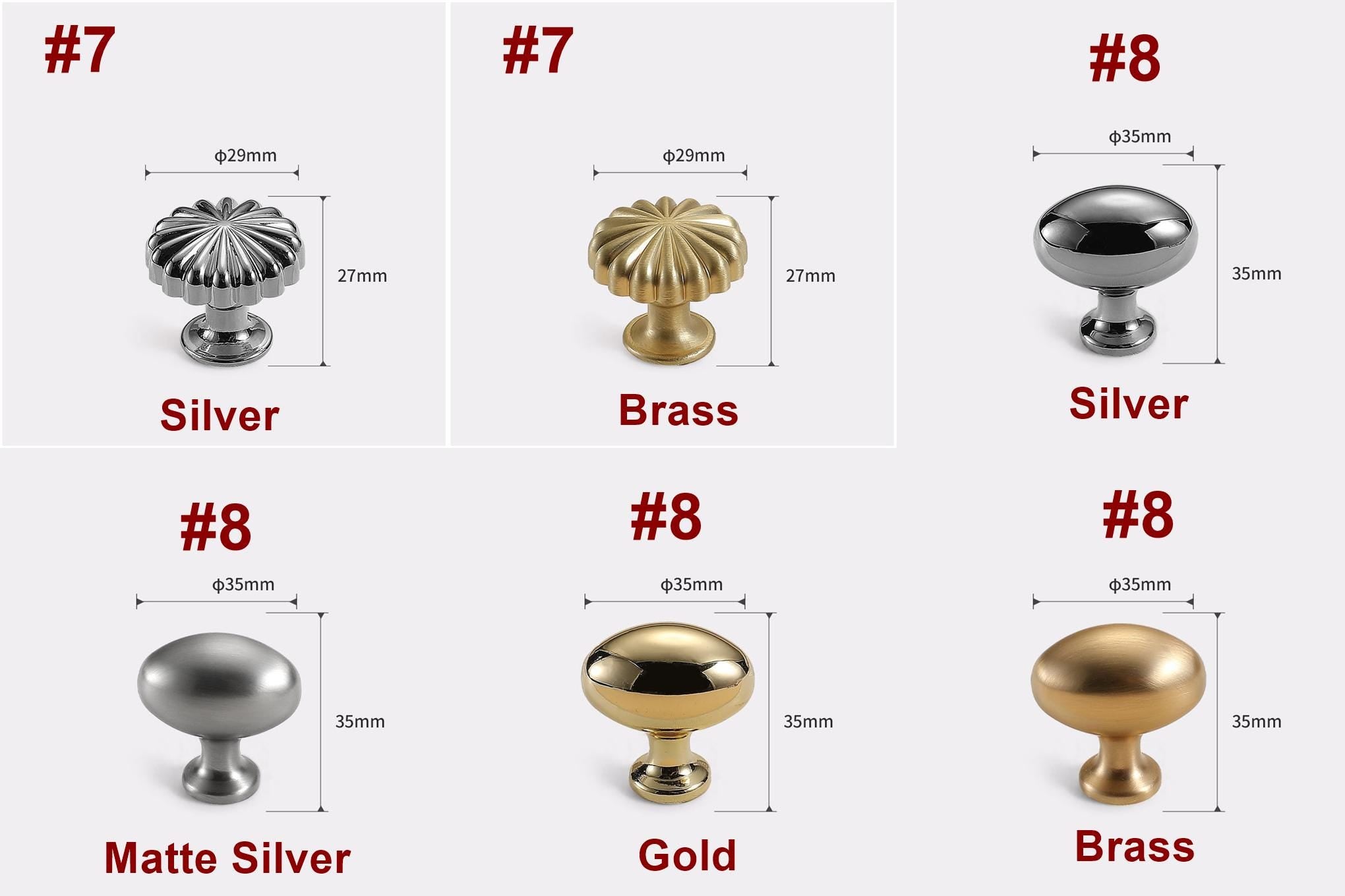 Alloy Vintage Cabinet Pulls & Knobs - Chrome Finish for Wardrobes - #3 / 1pc