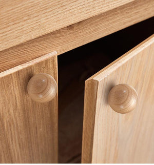 Wood Round Cabinet Pulls & Knobs - Rustic for Cabinets & Drawers - Red Wood - 35mm / 1pc