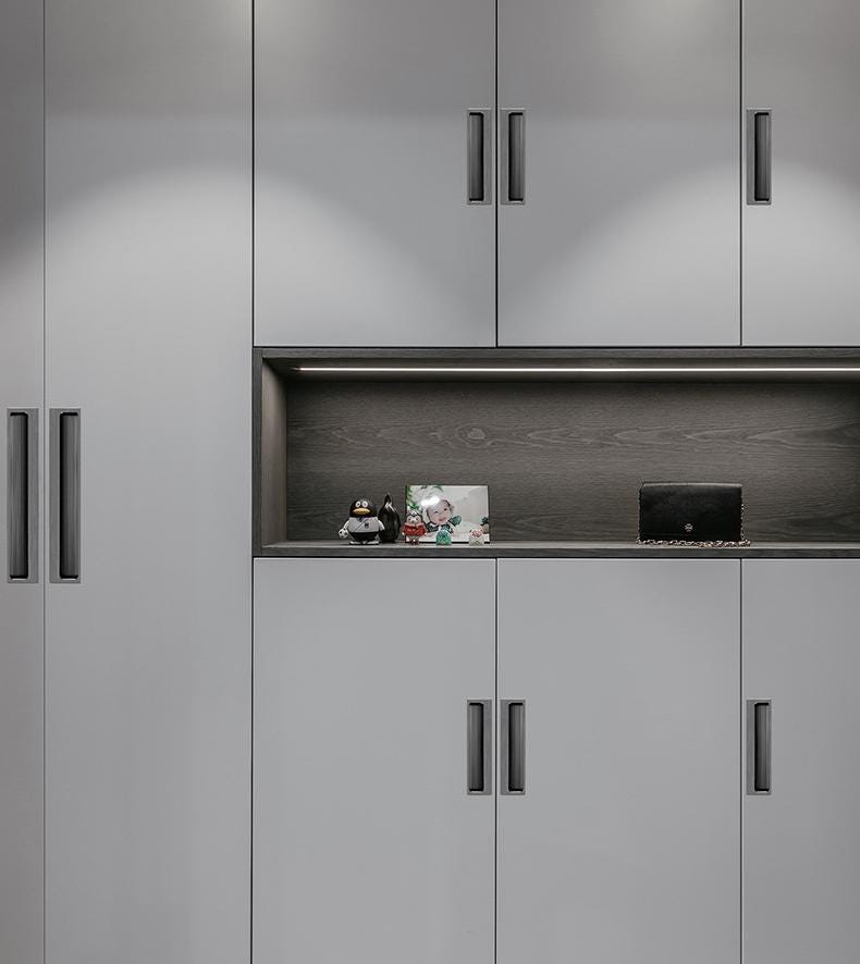 Alloy Recessed Flush Cabinet Pulls - Black Finish for DIY Projects - view 10