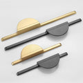 Alloy Geometric Cabinet Pulls & Knobs - Black Finish for Cabinets - 64mm Gold / 1pc