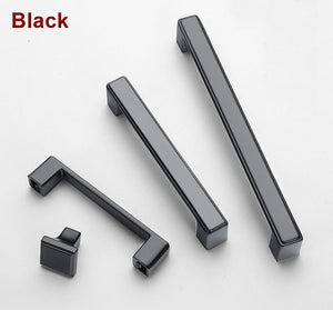Alloy Geometric Cabinet Pulls & Knobs - Black Finish for Cabinets - 96mm Black / 1pc