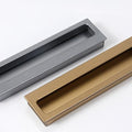 Alloy Flush Cabinet Pulls - Bronze Finish for Cabinets & Drawers - Gray / 1pc