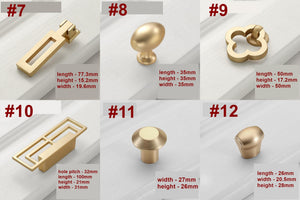 Alloy Round Cabinet Pulls & Knobs - Matte Gold Finish for Cabinets - #3 / 1pc
