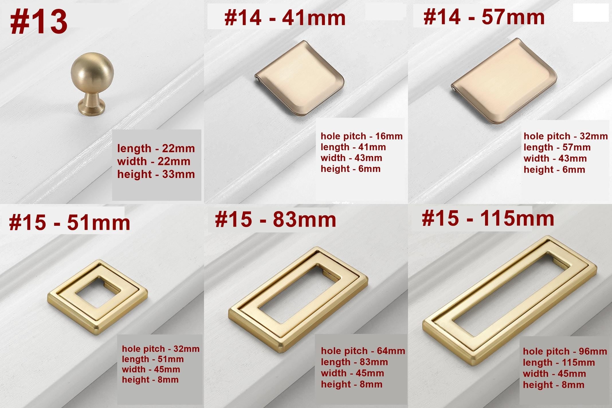 Modern Minimalist Gold Metal Cabinet Drawer Knobs And Pulls Dresser Kitchen Closet Wardrobe Furniture Art Deco Style Elegant Brushed Finish