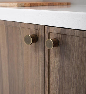 Solid Brass Wood Cabinet Pulls & Knobs - Bronze Finish for Cabinets - #6 - 96mm Brass / 1pc