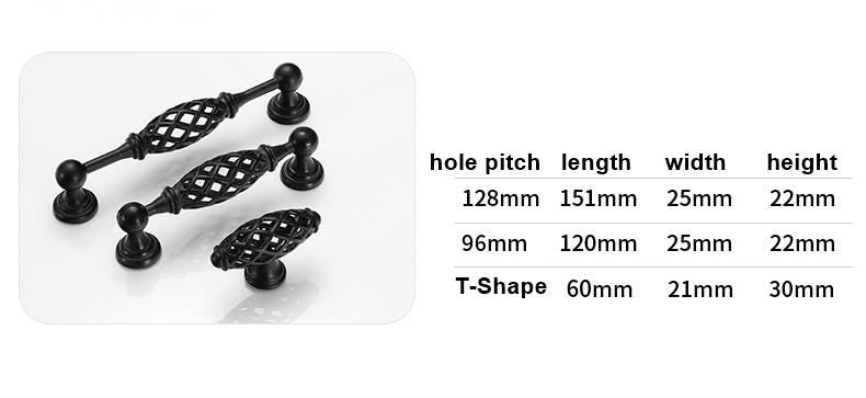 Vintage Hollow Carved Metal Cabinet Handles Drawer Knobs Antique Bronze Kitchen Dresser Wardrobe Furniture Hardware Classic Ornamental Pulls