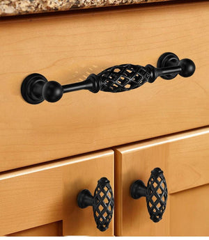 Alloy Ornate Cabinet Pulls & Knobs - Antique Bronze Finish Hardware - view 6