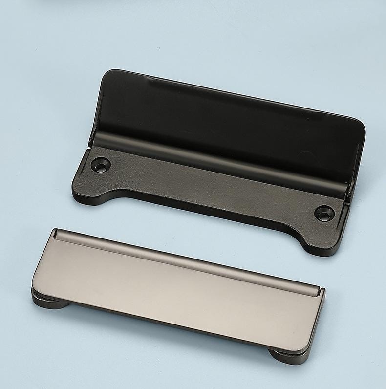 Modern Minimalist Metal Cabinet Pulls Rectangular Drawer Handles Gold Black Silver Wardrobe Furniture Handles High Tech Kitchen Hardware
