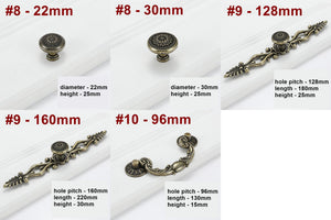 Alloy Cabinet Ring Pulls - Antique Bronze Finish for DIY Projects - #3 / 1pc