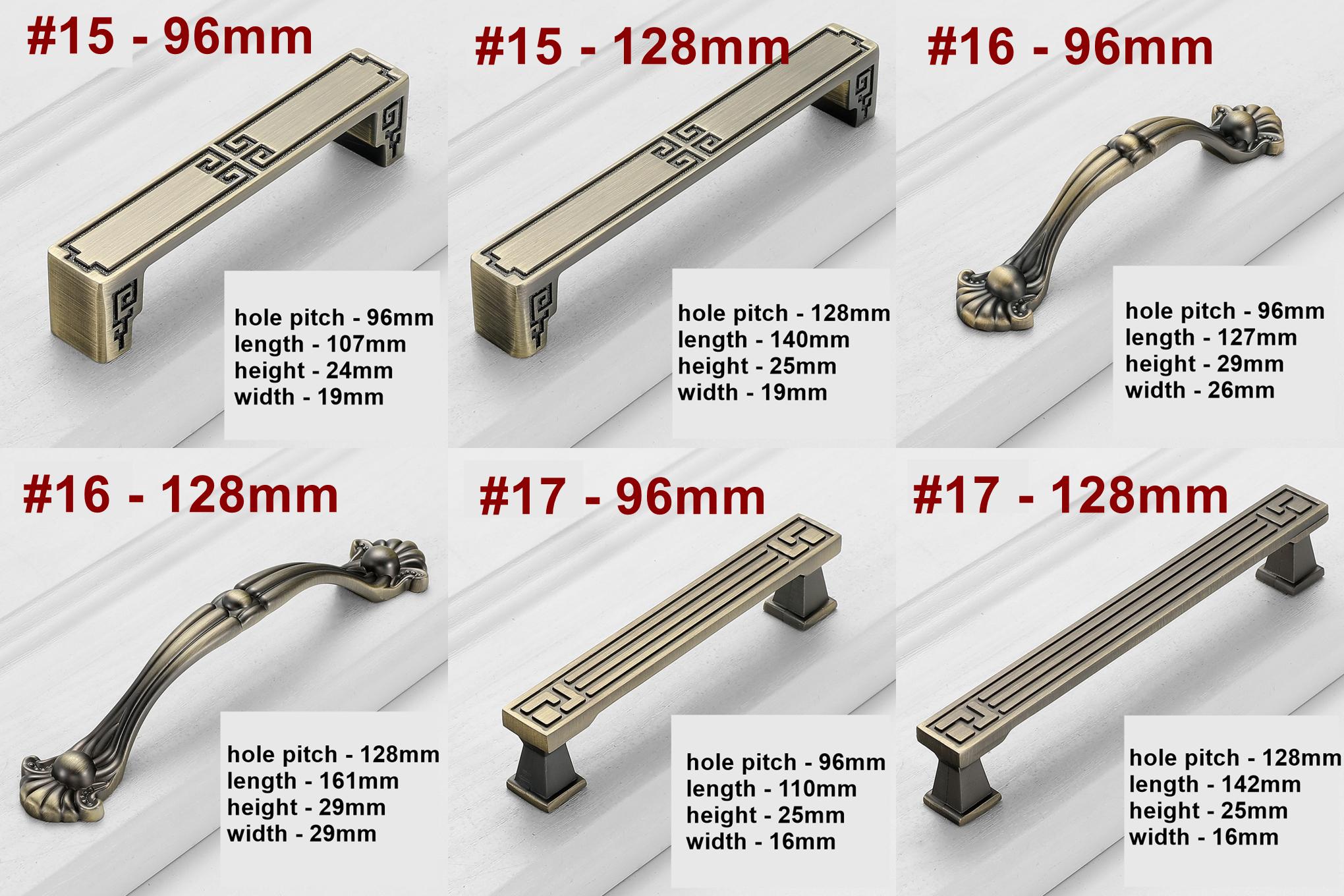 Alloy Geometric Cabinet Pulls & Knobs - Bronze Finish for Cabinets - #6 / 1pc