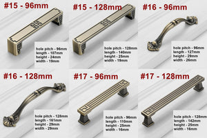 Alloy Geometric Cabinet Pulls & Knobs - Bronze Finish for Cabinets - #6 / 1pc