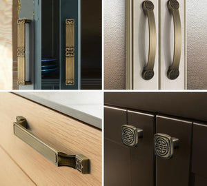 Alloy Geometric Cabinet Pulls & Knobs - Bronze Finish for Cabinets - #7 / 1pc