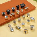 Luxury Glam Crystal Metal Cabinet Knobs Gold Drawer Pulls Modern Art Deco Handles Dresser Cupboard Jewelry Box Interior Chic Home Decoration