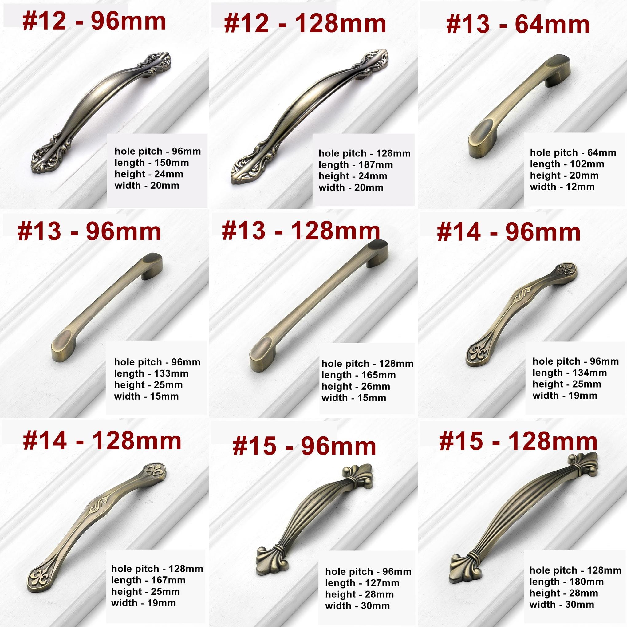 Alloy Art Deco Cabinet Pulls & Knobs - Furniture for Wardrobes - #4 / 1pc