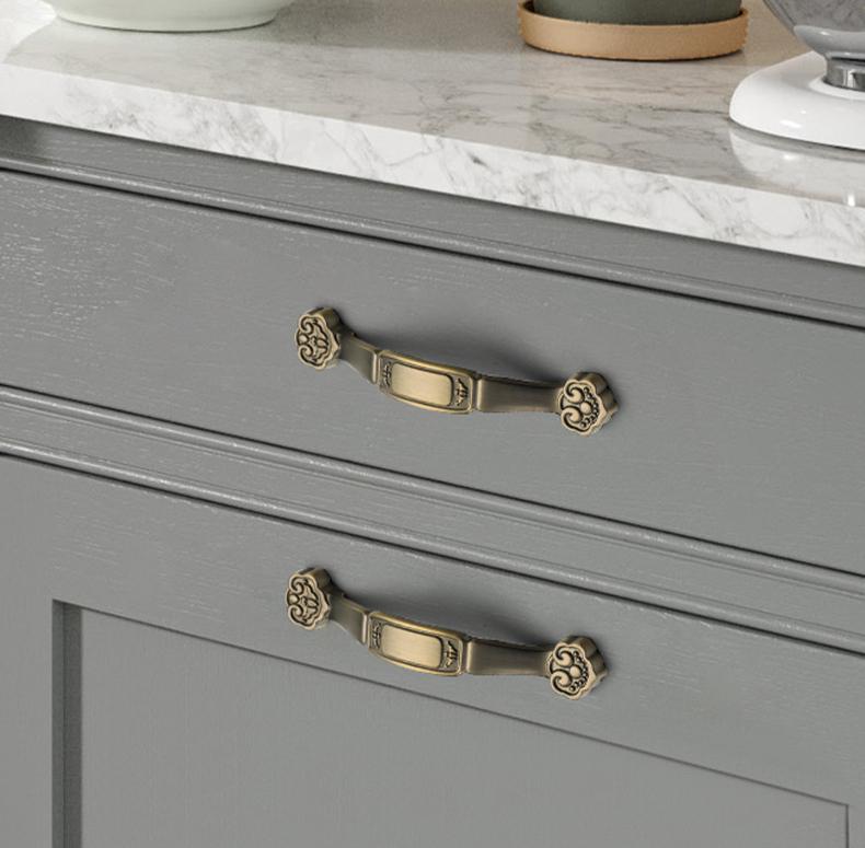 Oriental Antique Metal Cabinet Handles Vintage Drawer Pulls Asian Style Decorative Furniture Knobs Classic Wardrobe Hardware Art Deco Pulls
