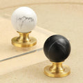 Solid Brass Round Cabinet Pulls & Knobs - Neoclassical Hardware - #1 / 1pc
