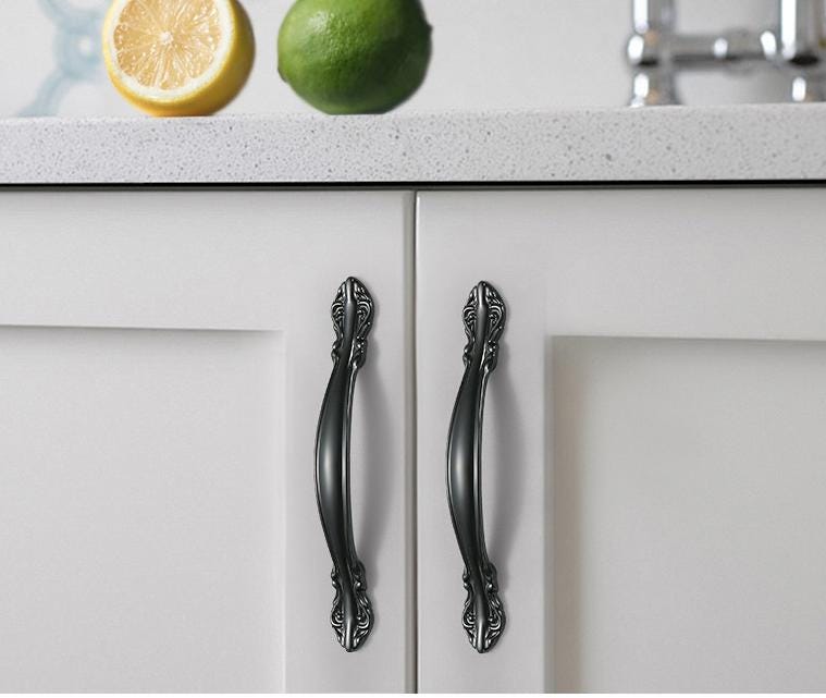 Alloy Round Cabinet Pulls & Knobs - Black Finish for DIY Projects - #2 Round / 1pc