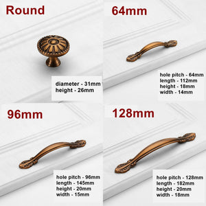 Alloy Round Cabinet Pulls & Knobs - Black Finish for DIY Projects - #1 - 96mm / 1pc