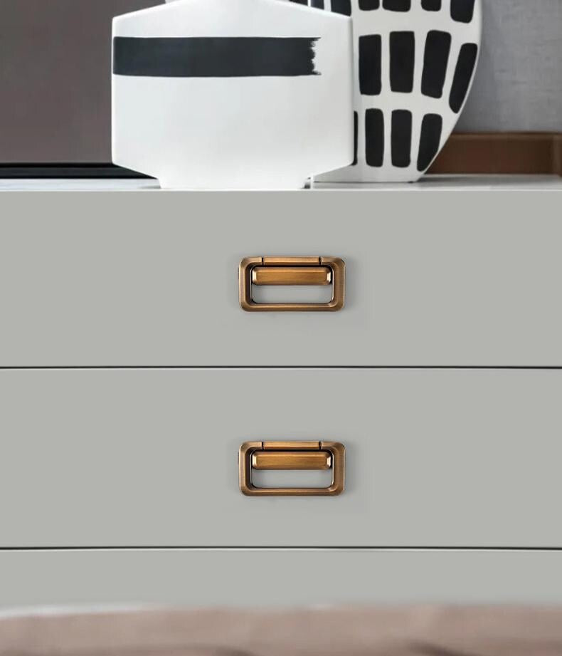 Modern Rectangle Drawer Pulls Minimalist Metal Cabinet Handles Contemporary Closet Knobs Metal Furniture Hardware Kitchen Wardrobe Dresser