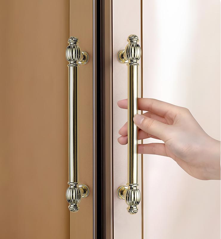 Classic Art Deco Style Metal Cabinet Handles Knobs Gold Chrome Finish Drawer Wardrobe Cupboard Dresser Kitchen Furniture Hardware Pulls