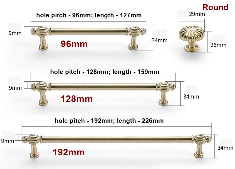 Classic Art Deco Style Metal Cabinet Handles Knobs Gold Chrome Finish Drawer Wardrobe Cupboard Dresser Kitchen Furniture Hardware Pulls