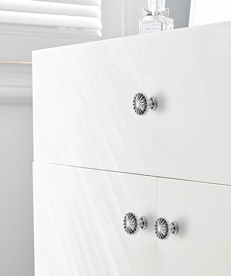 Classic Art Deco Style Metal Cabinet Handles Knobs Gold Chrome Finish Drawer Wardrobe Cupboard Dresser Kitchen Furniture Hardware Pulls