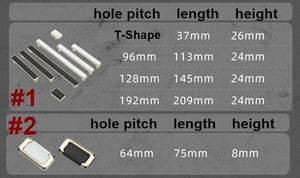 Alloy Minimalist Cabinet Pulls & Knobs - Black Finish for Cabinets - #1 - 96mm White / 1pc