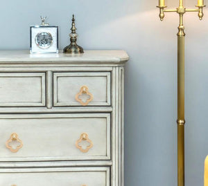 Alloy Round Cabinet Ring Pulls - Matte Gold Finish for Wardrobes - #9 / 1pc