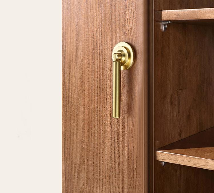 Solid Brass Floral Cabinet Pulls & Knobs - Gold Finish for Cabinets - #7 - 128mm / 1pc