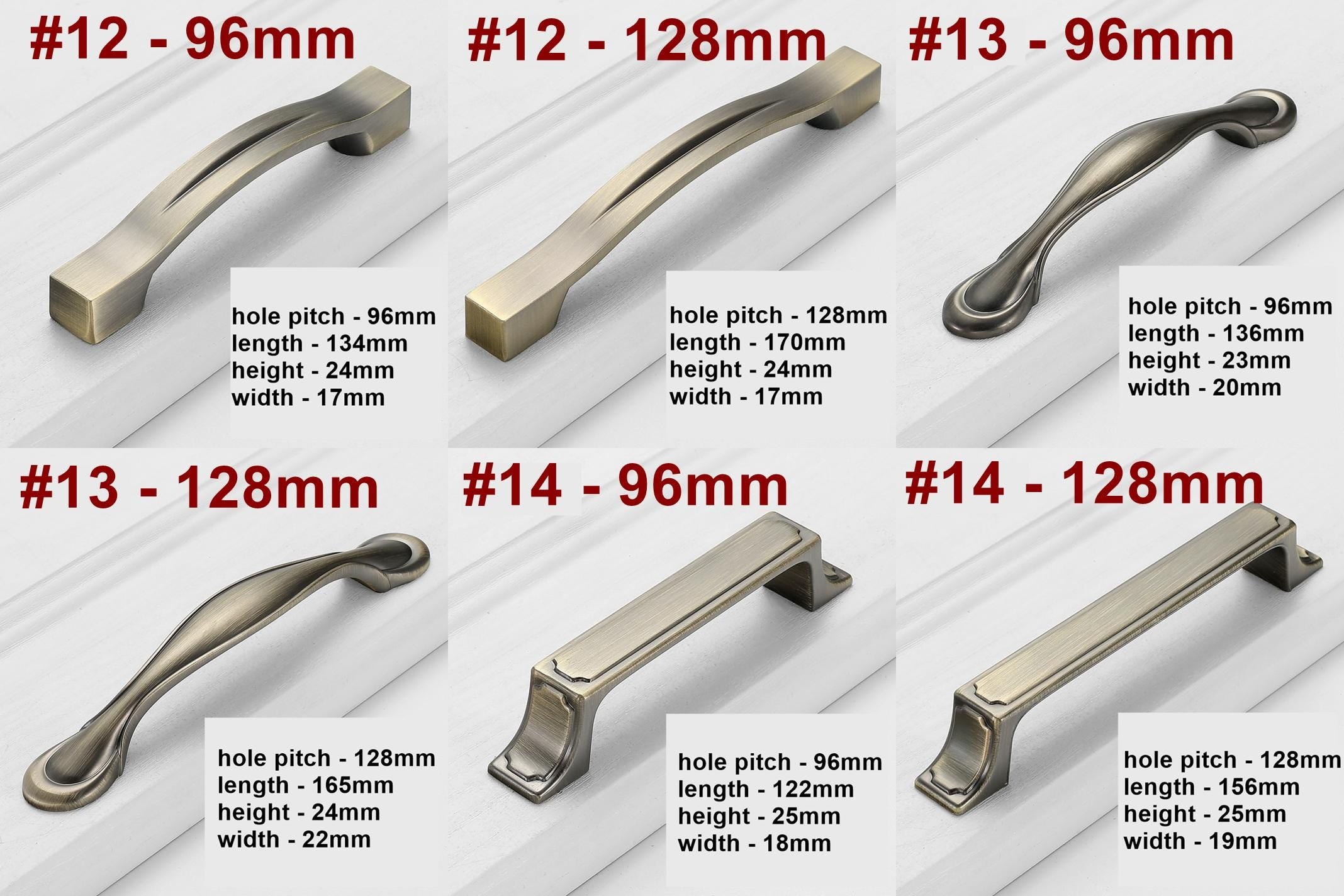 Alloy Neoclassical Cabinet Pulls & Knobs - Antique Bronze Finish - #5 / 1pc