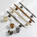 Alloy Round Cabinet Pulls & Knobs - Silver Finish for Wardrobes - Round Bronze / 1pc